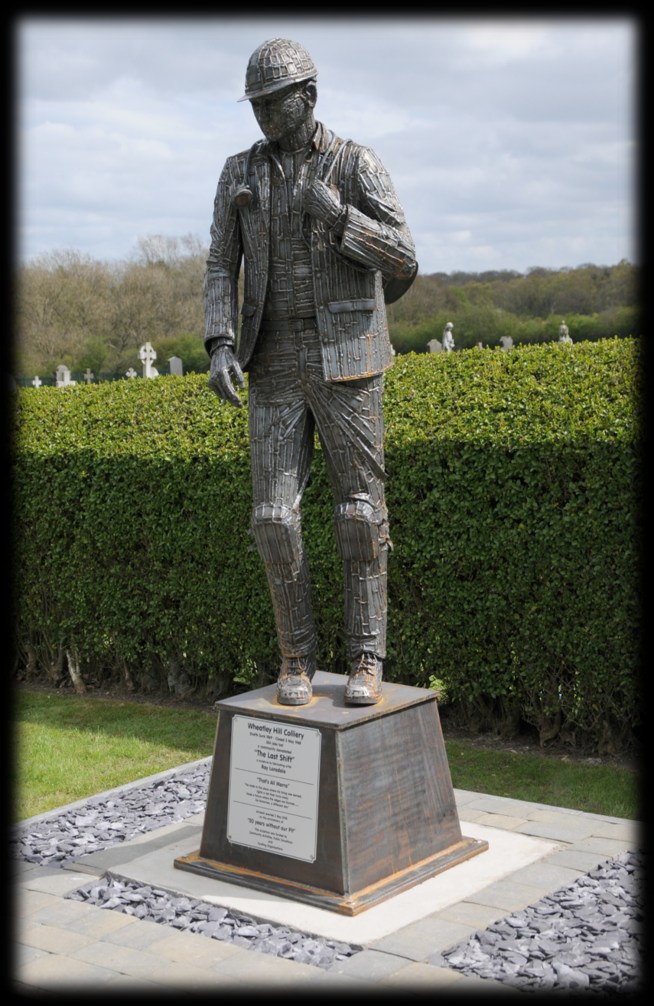 The Last Shift statue commemorating Wheatley Hill Colliery